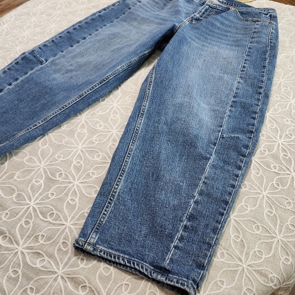 High Rise Barrel Leg Jeans Size 14 Horseshoe, Balloon or  Wishbone Jeans - Picture 6 of 14